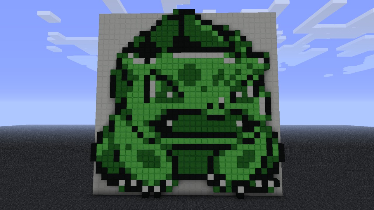 Bulbasaur Pokemon Yellow 33x33 Minecraft Project
